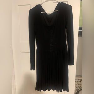 Black ruffled dress